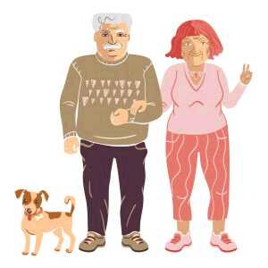 elder-couple-walking-dog